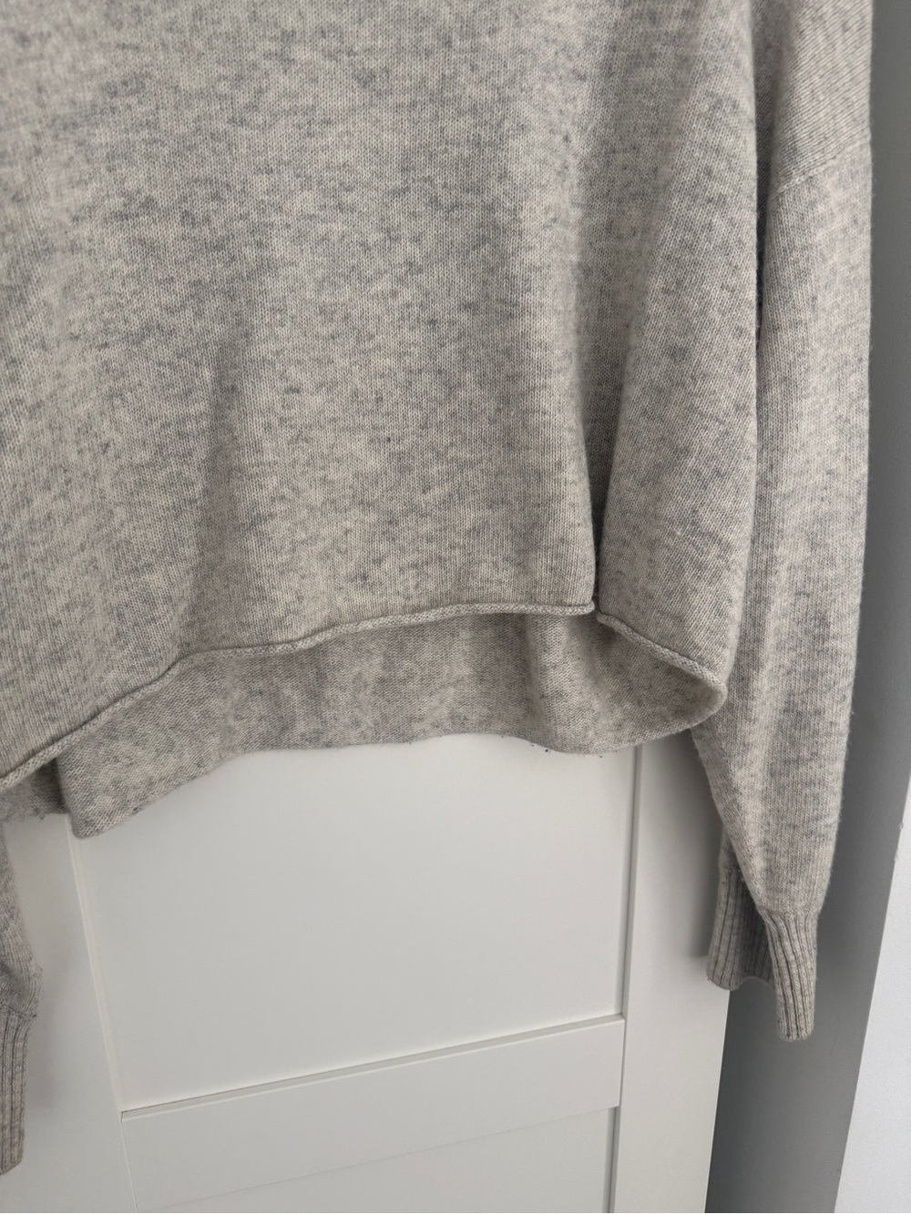 The Frankie Shop “Marlan” Grey Rolled Edge Sweater - Picture 5 of 11